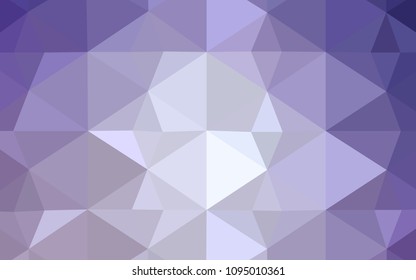 Light Purple vector abstract mosaic background. Elegant bright polygonal illustration with gradient. Triangular pattern for your business design.