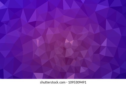 Light Purple vector abstract mosaic pattern. Elegant bright polygonal illustration with gradient. Best triangular design for your business.
