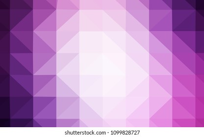 Light Purple vector abstract mosaic backdrop. Glitter abstract illustration with an elegant triangles. Polygonal design for your web site.
