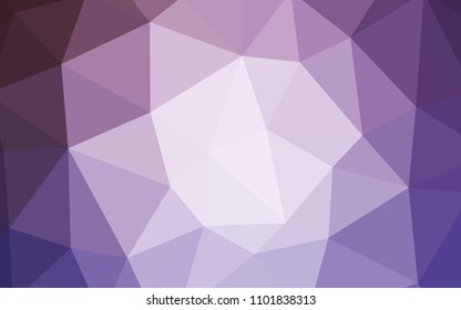 Light Purple vector abstract mosaic backdrop. Elegant bright polygonal illustration with gradient. A completely new design for your leaflet.