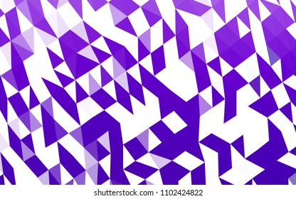 Light Purple vector abstract mosaic pattern. A sample with polygonal shapes. The polygonal design can be used for your web site.