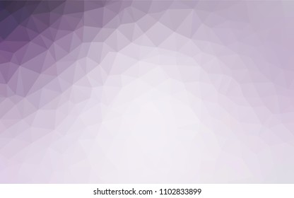 Light Purple vector abstract mosaic background. A sample with polygonal shapes. Triangular pattern for your design.