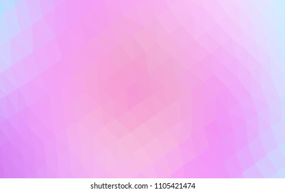 Light Purple vector abstract mosaic template. Geometric illustration in Origami style with gradient.  The completely new template can be used for your brand book.