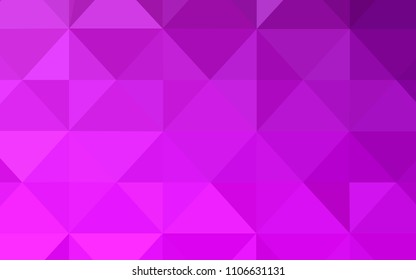 Light Purple vector abstract mosaic backdrop. Elegant bright polygonal illustration with gradient. A completely new template for your banner.