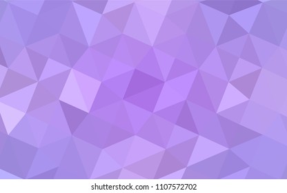 Light Purple vector abstract mosaic backdrop. Triangular geometric sample with gradient.  A completely new design for your business.