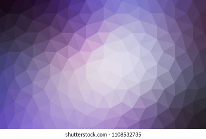 Light Purple vector abstract mosaic backdrop. Triangular geometric sample with gradient.  New template for your brand book.