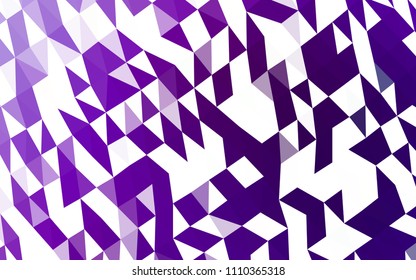 Light Purple vector abstract mosaic pattern. A vague abstract illustration with gradient. Triangular pattern for your business design.