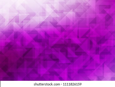 Light Purple vector abstract mosaic backdrop. A completely new color illustration in a vague style. The best triangular design for your business.