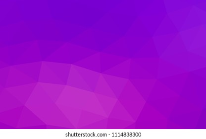 Light Purple vector abstract mosaic abstract mosaic. Shining illustration, which consist of triangles. The elegant pattern can be used as part of a brand book.