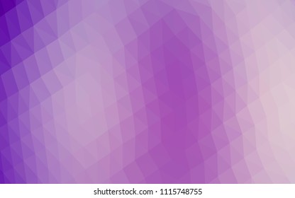 Light Purple vector abstract mosaic background. Shining illustration, which consist of triangles. Brand new style for your business design.