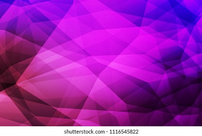Light Purple vector abstract mosaic backdrop. Modern abstract illustration with triangles. Brand new style for your business design.
