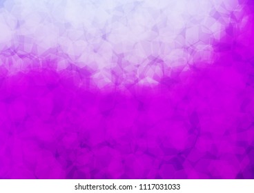 Light Purple vector abstract mosaic template. Shining illustration, which consist of hexagons. Brand new style for your business design.