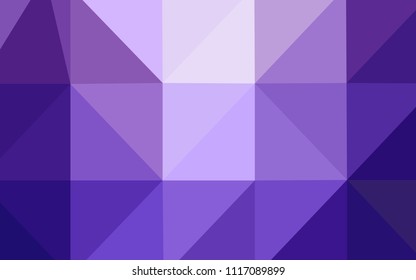 Light Purple vector abstract mosaic backdrop. Glitter abstract illustration with an elegant design. The polygonal design can be used for your web site.
