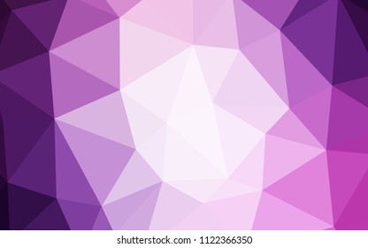 Light Purple vector abstract mosaic backdrop. A completely new color illustration in a polygonal style. A completely new design for your leaflet.