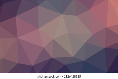 Light Purple vector abstract mosaic backdrop. A sample with polygonal shapes. Best triangular design for your business.