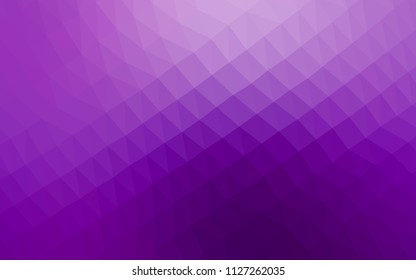 Light Purple vector abstract mosaic backdrop. Triangular geometric sample with gradient.  Brand new design for your business.