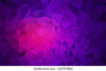 Light Purple vector abstract mosaic pattern. Shining polygonal illustration, which consist of triangles. New template for your brand book.