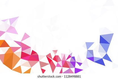 Light Purple vector abstract mosaic pattern. Colorful illustration in polygonal style with gradient. Pattern for a brand book's backdrop.