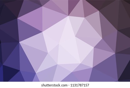 Light Purple vector abstract mosaic backdrop. Shining colorful illustration with triangles. New template for your brand book.