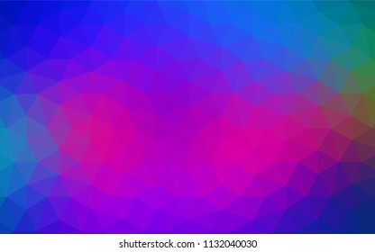 Light Purple vector abstract mosaic background. Shining colorful illustration with triangles. Completely new template for your banner.