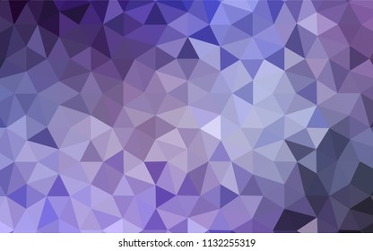Light Purple vector abstract mosaic pattern. Shining colorful illustration with triangles. Template for cell phone's backgrounds.