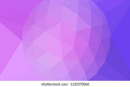 Light Purple vector abstract mosaic backdrop with a diamond. Illustration in abstract style with triangles. A completely new design for your leaflet.
