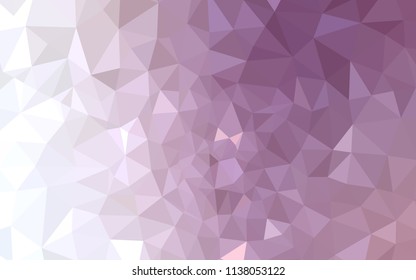 Light Purple vector abstract mosaic backdrop. Glitter abstract illustration with an elegant triangles. A new texture for your web site.