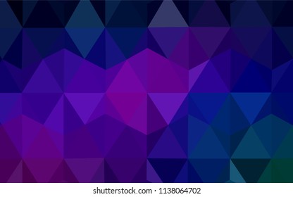 Light Purple vector abstract mosaic pattern. Shining colorful illustration with triangles. New template for your brand book.