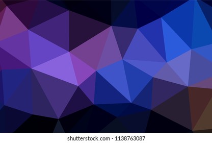 Light Purple vector abstract mosaic backdrop. Shining colorful illustration with triangles. Template for cell phone's backgrounds.