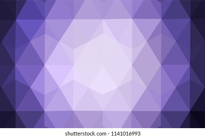 Light Purple vector abstract mosaic background. Creative illustration in halftone style with triangles. A new texture for your web site.