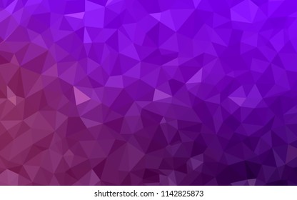 Light Purple vector abstract mosaic backdrop. Glitter abstract illustration with an elegant triangles. Best triangular design for your business.