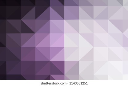 Light Purple vector abstract mosaic pattern. Glitter abstract illustration with an elegant triangles. Textured pattern for your backgrounds.