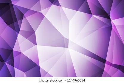 Light Purple vector abstract mosaic background. Colorful illustration in polygonal style with gradient. Completely new template for your banner.
