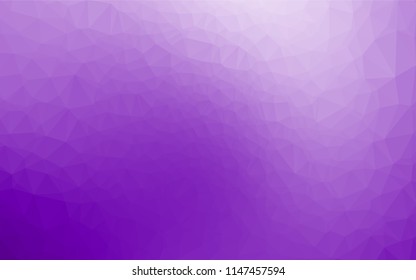 Light Purple vector abstract mosaic background. A sample with polygonal shapes. The best triangular design for your business.