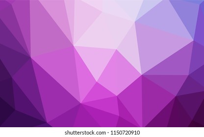 Light Purple vector abstract mosaic pattern. Geometric illustration in Origami style with gradient.  A new texture for your web site.