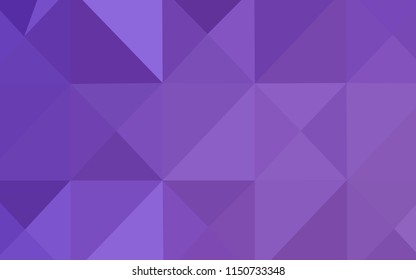 Light Purple vector abstract mosaic backdrop. A completely new color illustration in a  polygonal style. Triangular pattern for your business design.