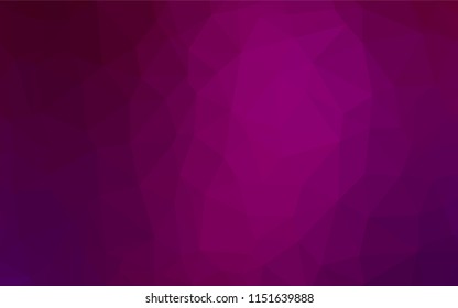 Light Purple vector abstract mosaic background. An elegant bright illustration with gradient. Triangular pattern for your business design.