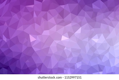 Light Purple vector abstract mosaic pattern. Modern abstract illustration with triangles. A new texture for your web site.