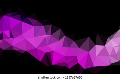 Light Purple vector abstract mosaic background. Shining illustration, which consist of triangles. The polygonal design can be used for your web site.