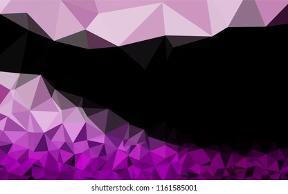 Light Purple vector abstract mosaic pattern. Triangular geometric sample with gradient.  The template can be used as a background for cell phones.