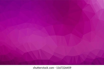Light Purple vector abstract mosaic background. Shining illustration, which consist of triangles. The best triangular design for your business.