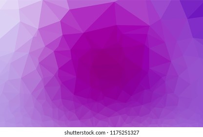 Light Purple vector abstract mosaic backdrop. Geometric illustration in Origami style with gradient.  The textured pattern can be used for background.