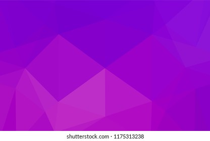 Light Purple vector abstract mosaic pattern. Triangular geometric sample with gradient.  The polygonal design can be used for your web site.