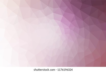 Light Purple vector abstract mosaic pattern. Shining colorful illustration with triangles. Template for cell phone's backgrounds.