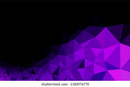 Light Purple vector abstract mosaic pattern. Colorful abstract illustration with gradient. The best triangular design for your business.