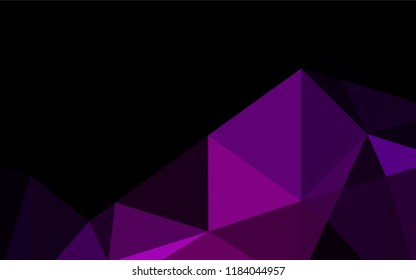 Light Purple vector abstract mosaic pattern. A sample with polygonal shapes. Brand new style for your business design.