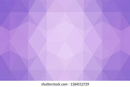 Light Purple vector abstract mosaic background. Polygonal abstract illustration with gradient. Best triangular design for your business.