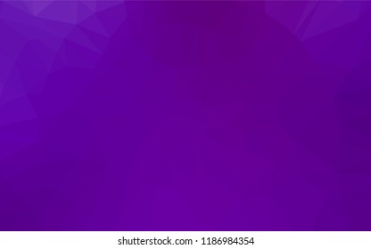 Light Purple vector abstract mosaic background. Colorful illustration in abstract style with gradient. Triangular pattern for your business design.