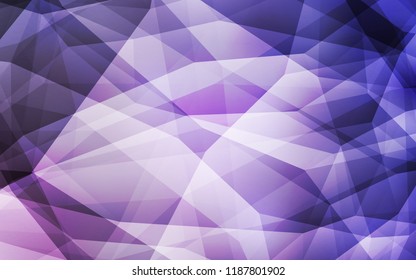 Light Purple vector abstract mosaic backdrop. Geometric illustration in Origami style with gradient.  Pattern for a brand book's backdrop.