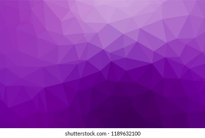 Light Purple vector abstract mosaic backdrop. Triangular geometric sample with gradient.  Triangular pattern for your business design.